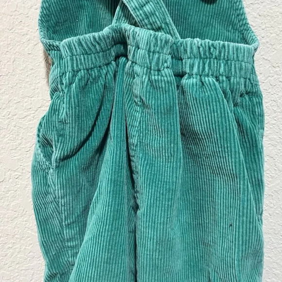 Vtg 90s Teal Green Corduroy Overalls 18 Months Toddler Boy Girl Colorful Classic - Picture 11 of 11
